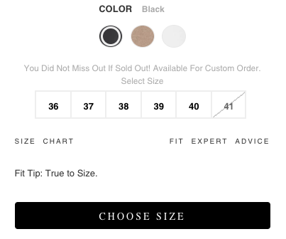 8.1 Before Selecting the Size