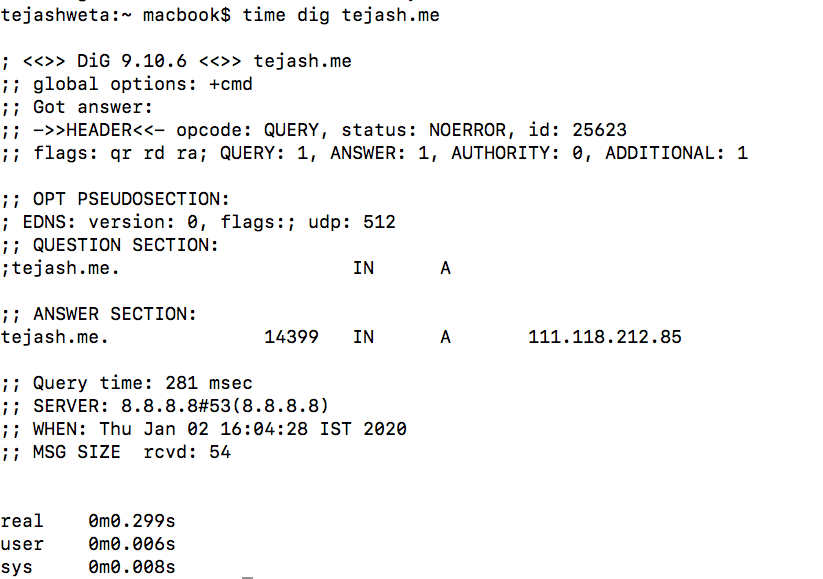 show dns servers mac terminal