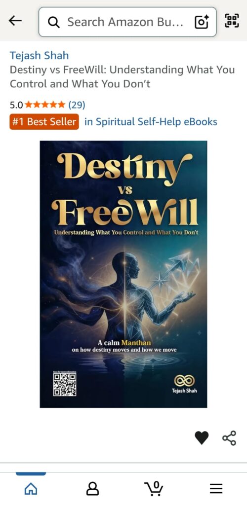Becomes #1 Amazon Bestseller Book in Spiritual Self-Help – Destiny vs FreeWill
